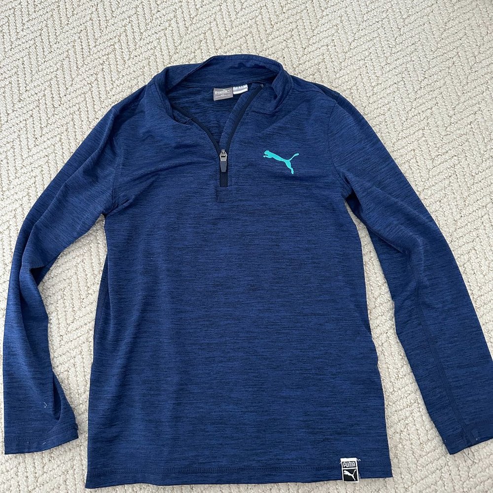 Boys PUMA Youth 1/4 Zip Performance Shirt